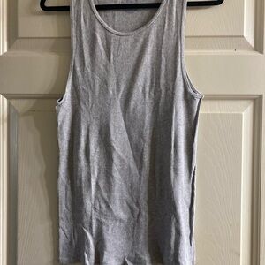 Hanes Gray Ribbed Tank Top